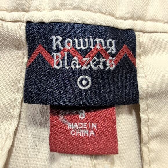 Rowing Blazers for Target cream corduroy trouser pants with pleated front size 8 - Picture 5 of 10